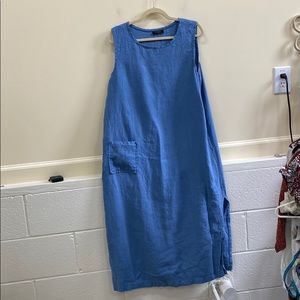Tattie Wear women’s size medium blue linen maxi dress